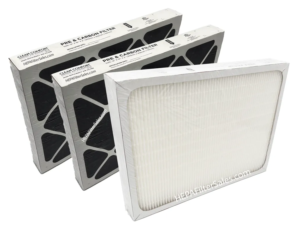 Clean Comfort & Goodman HEPA Home Air Cleaner Replacement Filter Bundle