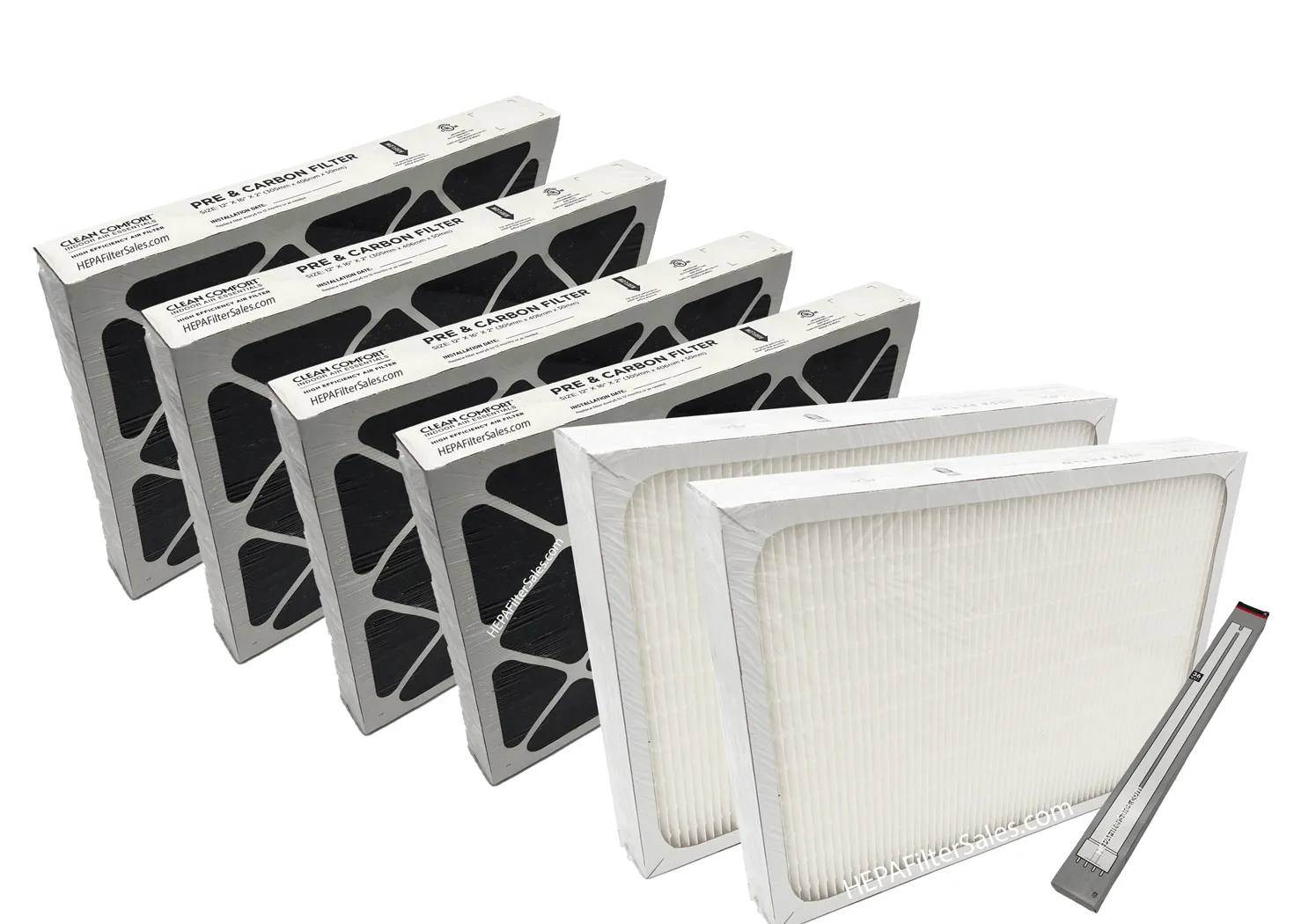 Clean Comfort & Goodman HEPA Home Air Cleaner Replacement Filter Bundle