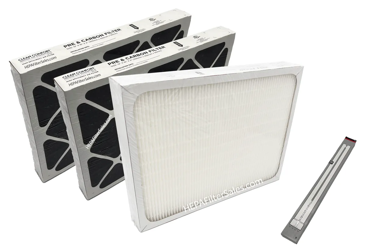 Clean Comfort & Goodman HEPA Home Air Cleaner Replacement Filter Bundle