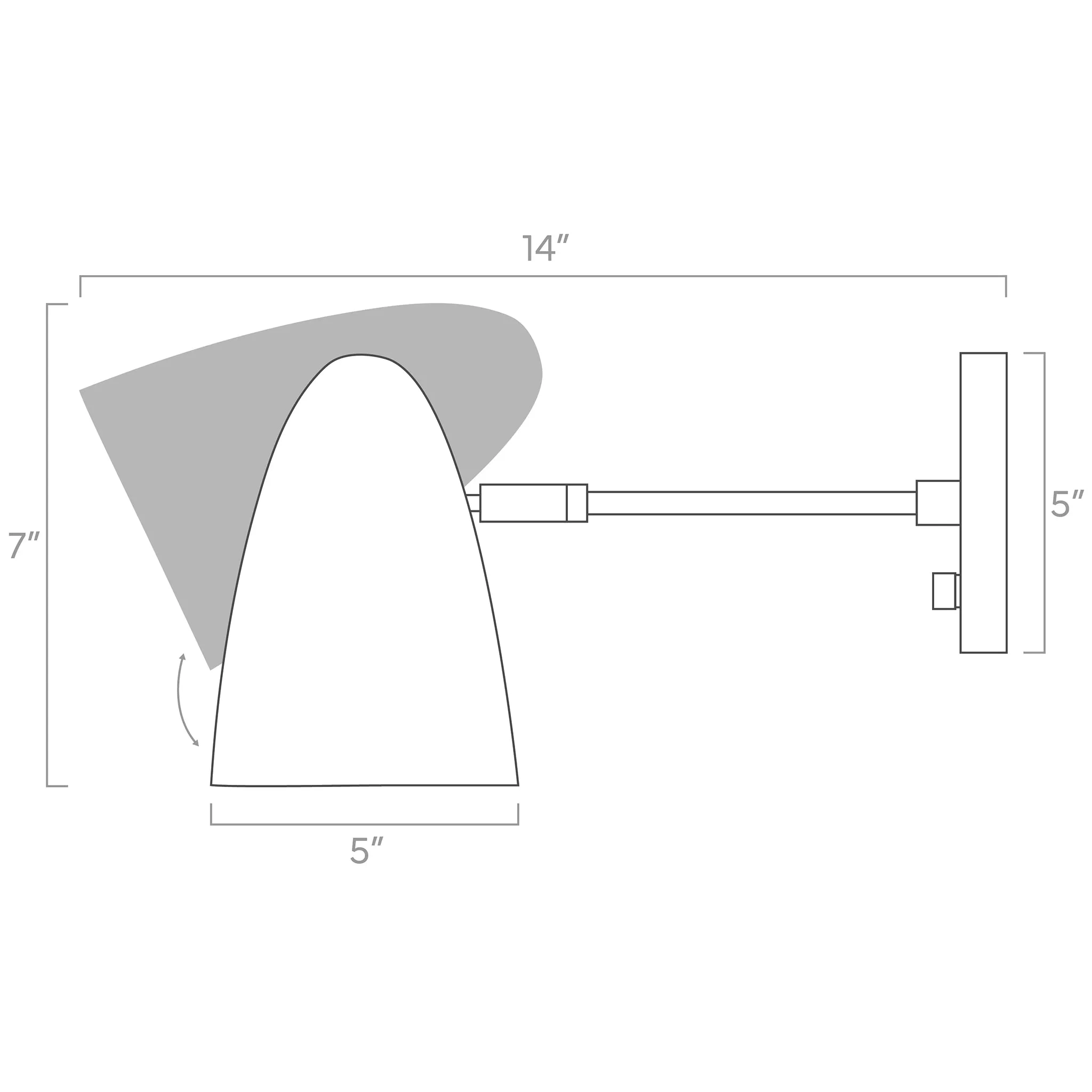 Color Boom Plug-in Sconce - 6" Arm