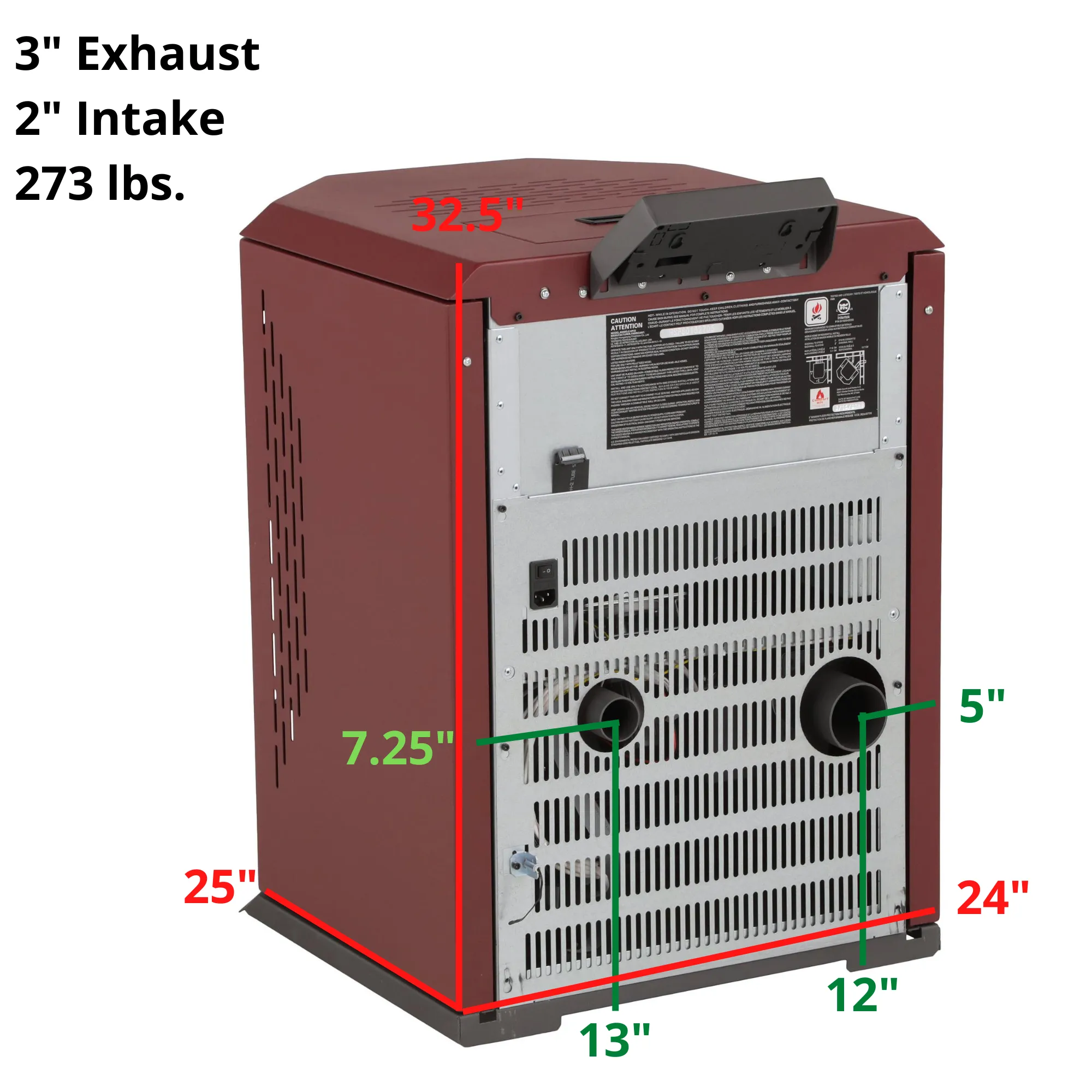 ComfortBilt HP22-N 2,800 sq. ft. EPA Certified Pellet Stove with Auto Ignition 80 lb Hopper Capacity Brown New