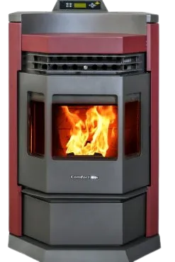 ComfortBilt HP22-N 2,800 sq. ft. EPA Certified Pellet Stove with Auto Ignition 80 lb Hopper Capacity Red New