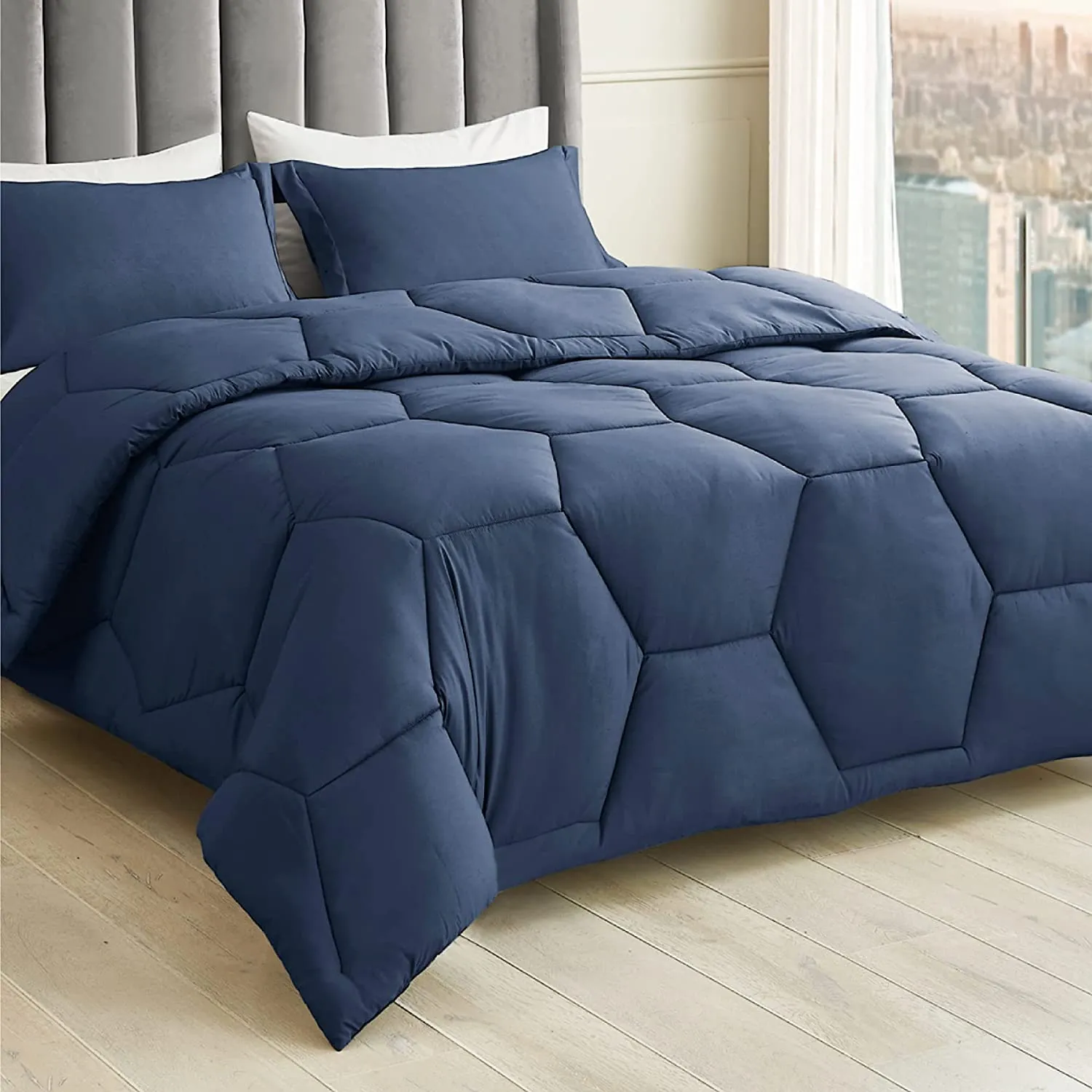 Comforter Set 3 Pieces - Bedding Set Washable for All Season