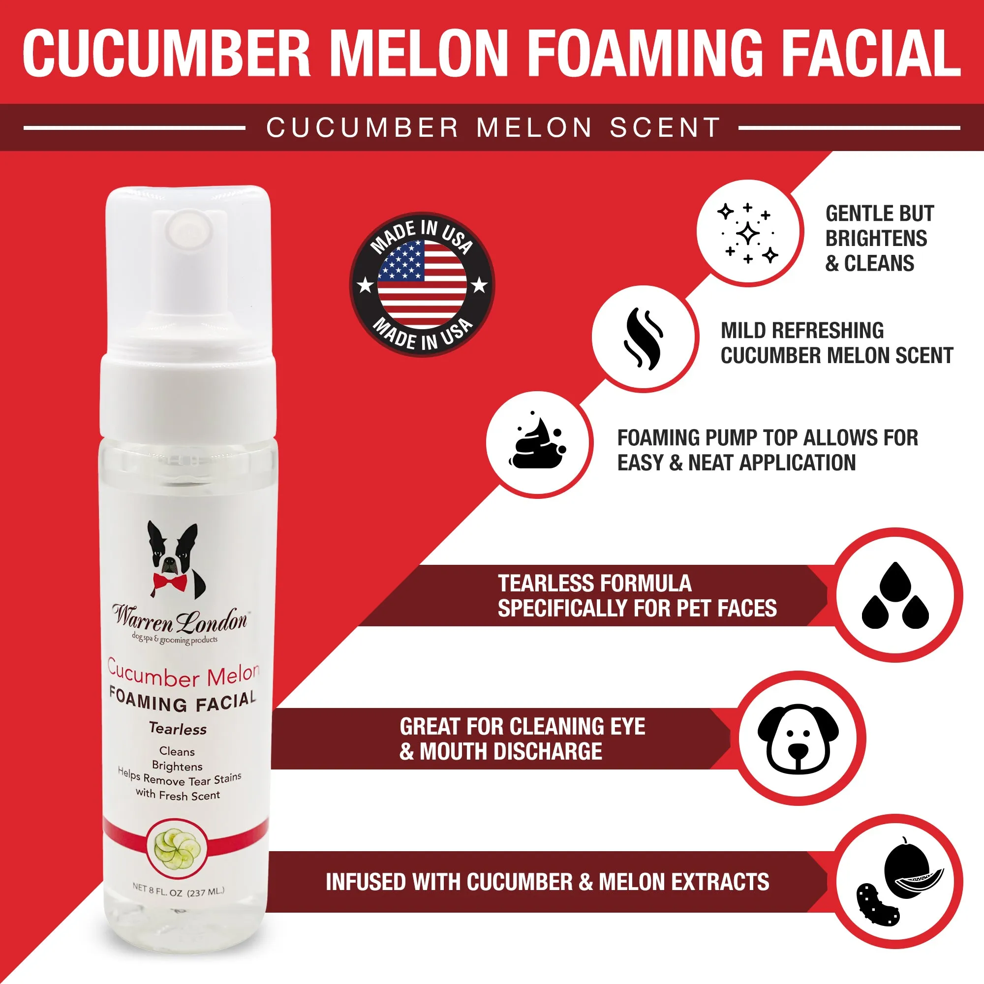 Cucumber Melon Foaming Facial For Dogs