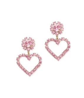 Cupid Heart Earrings in Blush