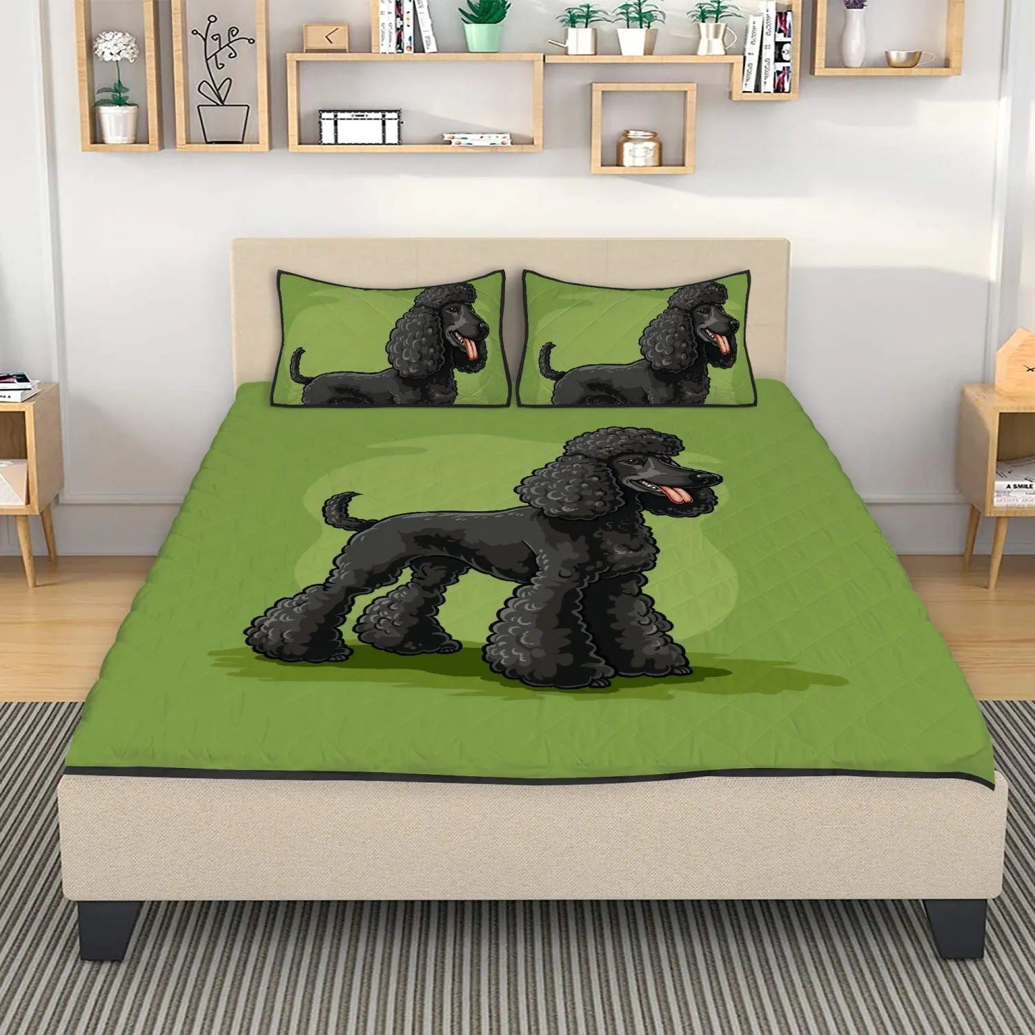 Cute Poodle Bed Set