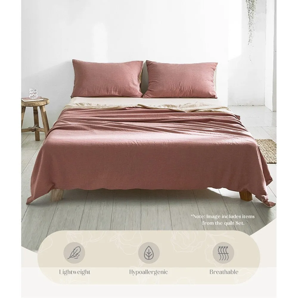 Deluxe Sheet Set Cotton Sheets Queen Vanilla Rhubarb