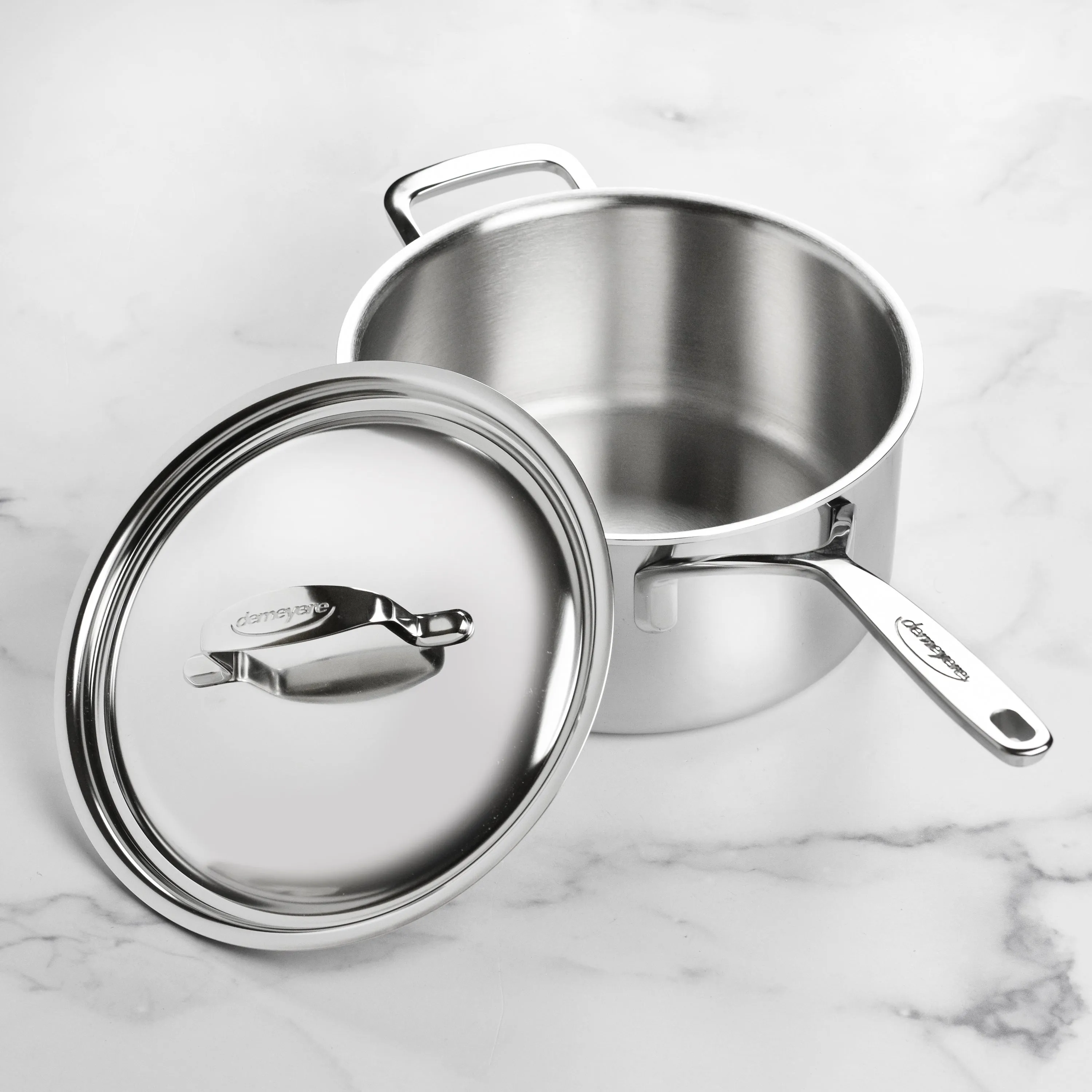 Demeyere 5-Plus 4-quart Stainless Steel Saucepan