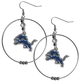 Detroit Lions 2 Inch Hoop Earrings