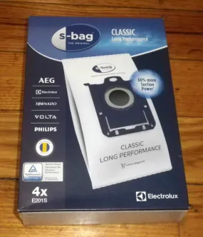 Electrolux Genuine Long Performance S-Bag Vacuum Bags. - Part # E201S