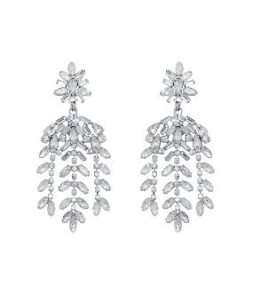 Elena Statement Earrings in Crystal