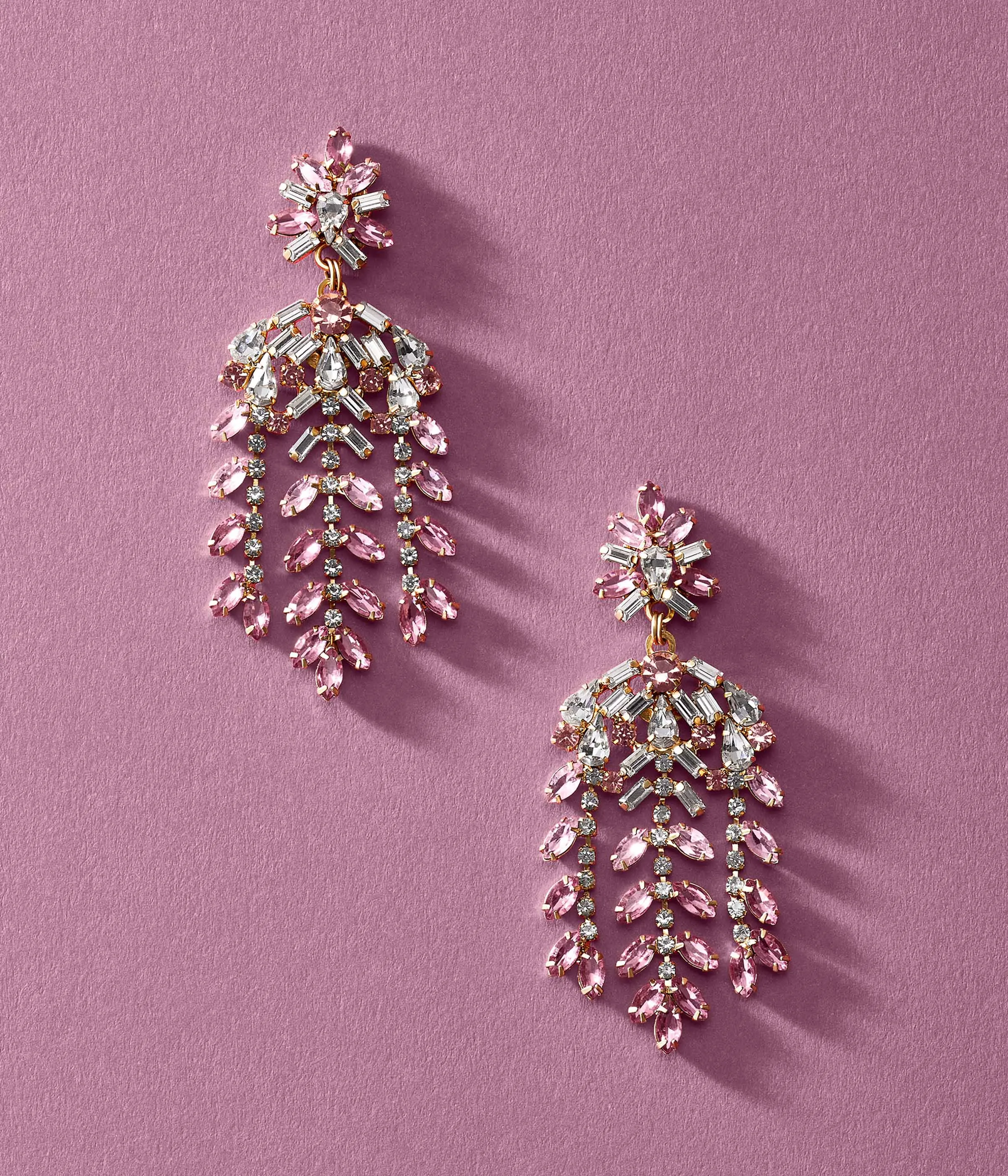 Elena Statement Earrings in Pink