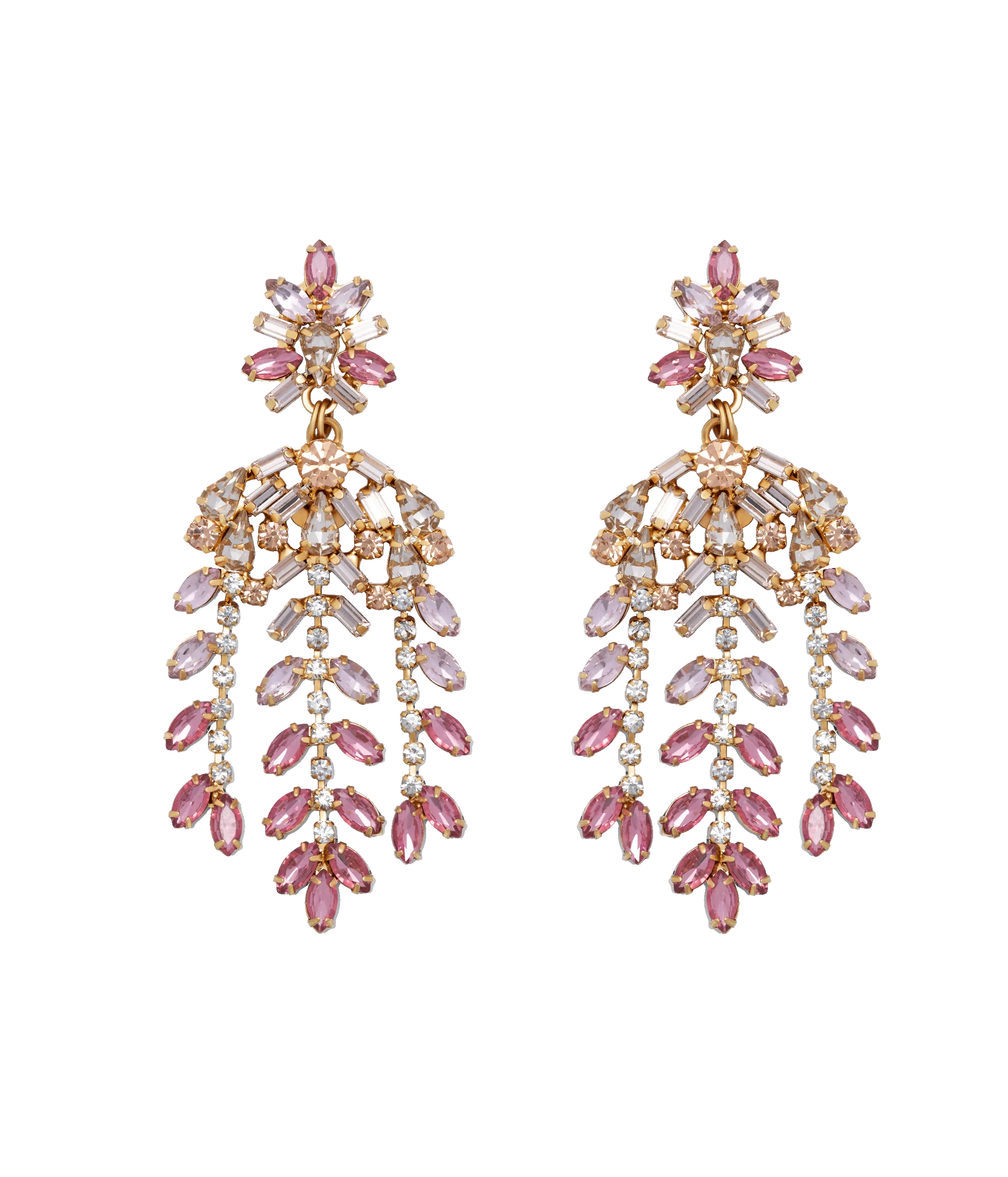 Elena Statement Earrings in Pink