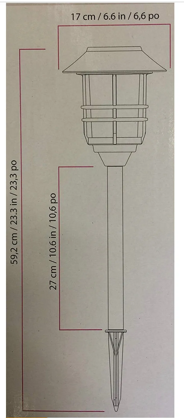 Energizer Grill Solar LED Pathway Lights - Oil-rubbed Bronze 4 Pack