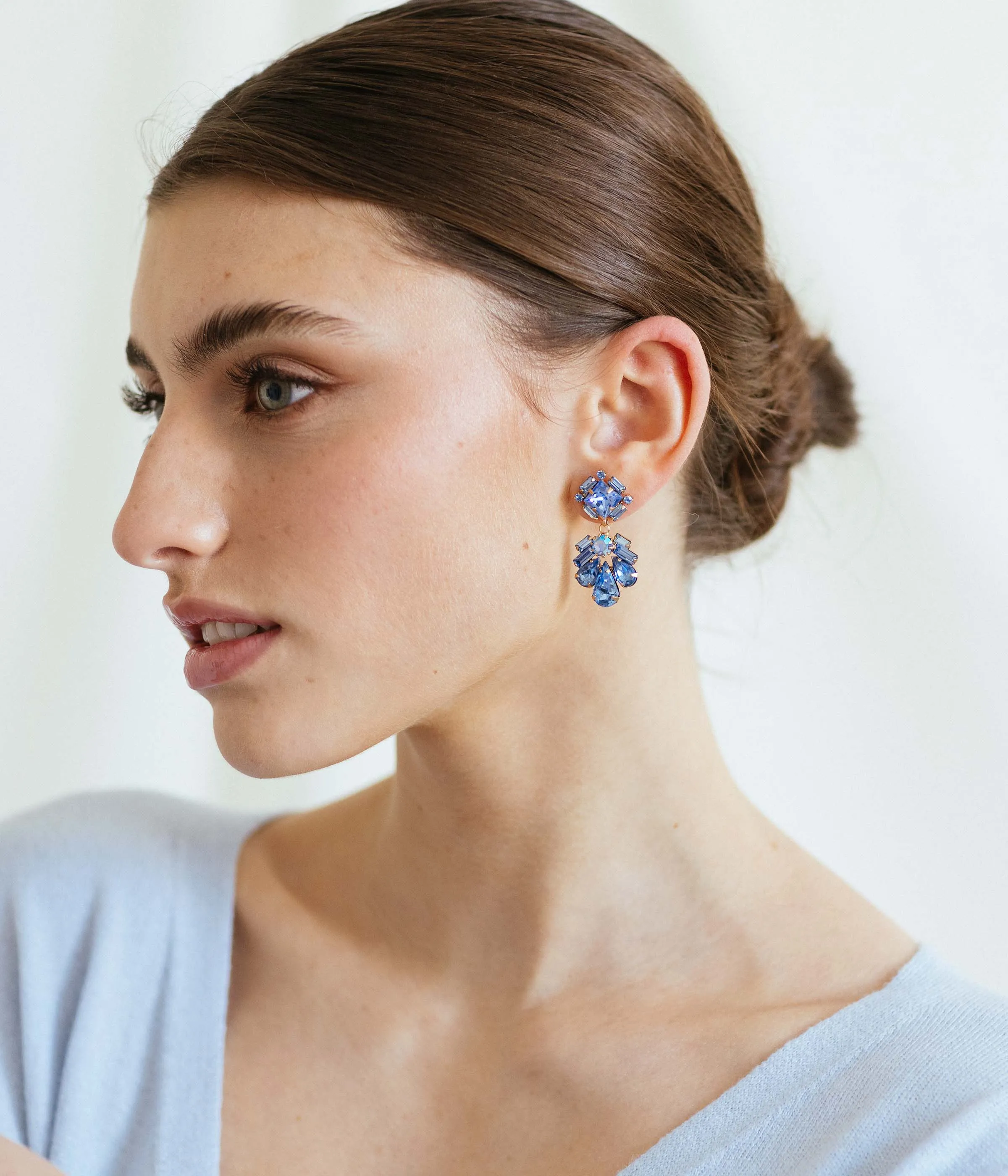 Eugenie Earrings in Crystal