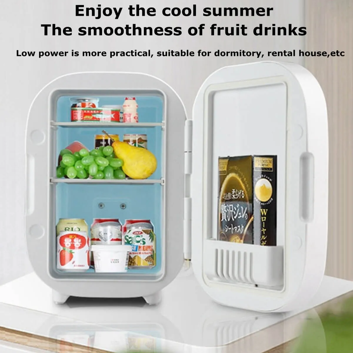 F48 Portable Refrigerator, Mini Cosmetic 8L Low Noise