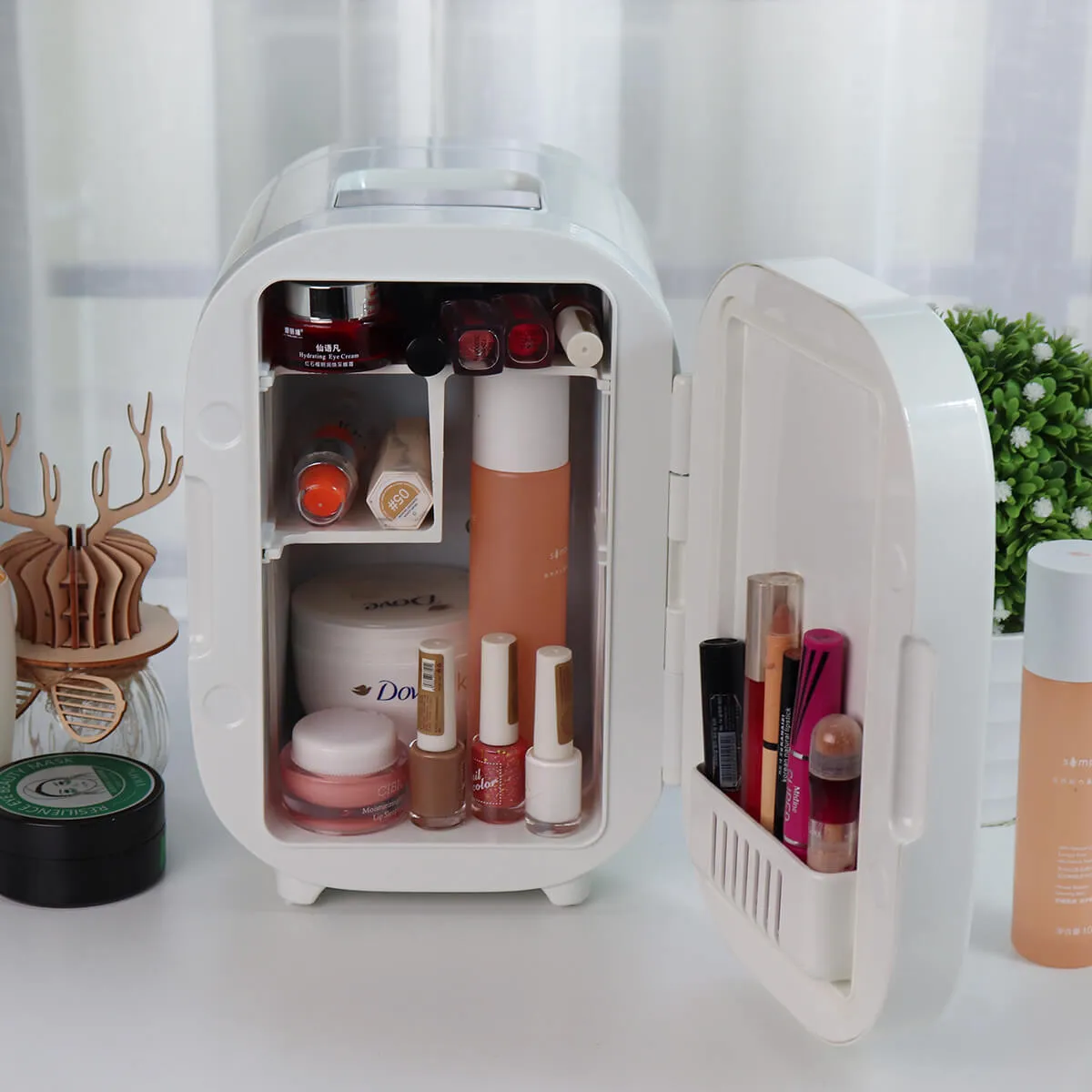 F48 Portable Refrigerator, Mini Cosmetic 8L Low Noise