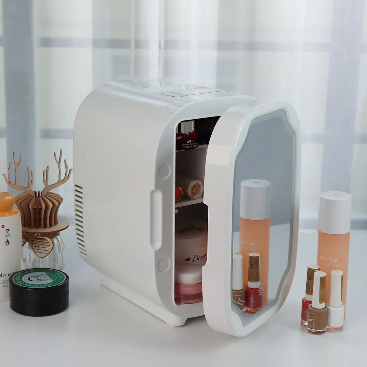 F48 Portable Refrigerator, Mini Cosmetic 8L Low Noise