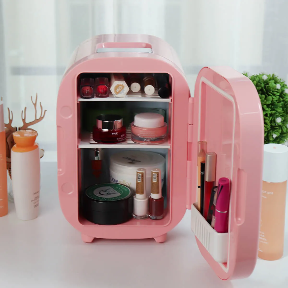 F48 Portable Refrigerator, Mini Cosmetic 8L Low Noise