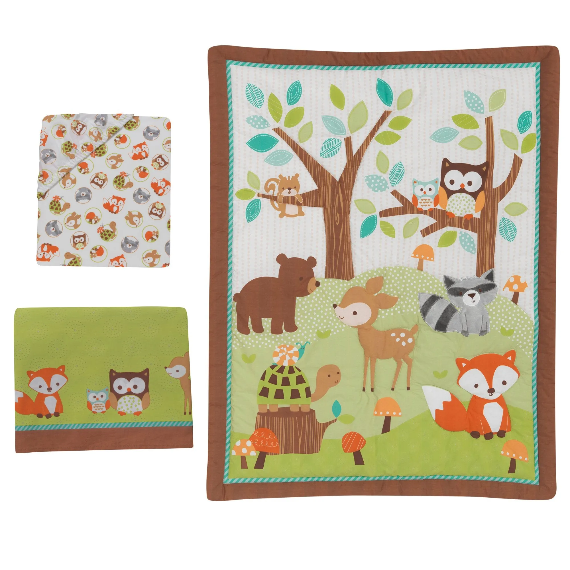 Friendly Forest 3-Piece Crib Bedding Set