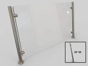 Glass Partition with 10-Degree Slant Posts