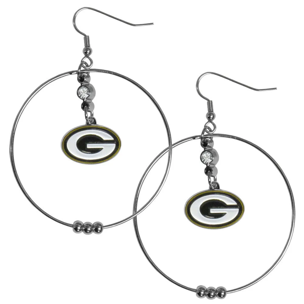 Green Bay Packers 2 Inch Hoop Earrings