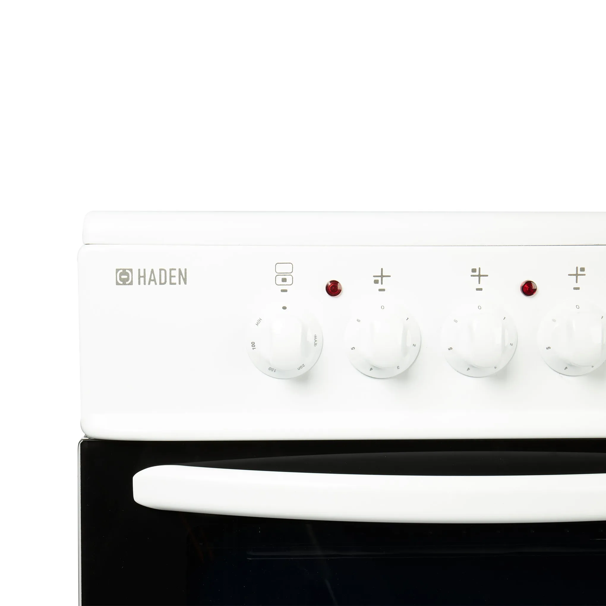 Haden White HE50DOMW 50cm Double Oven With Ceramic Hob