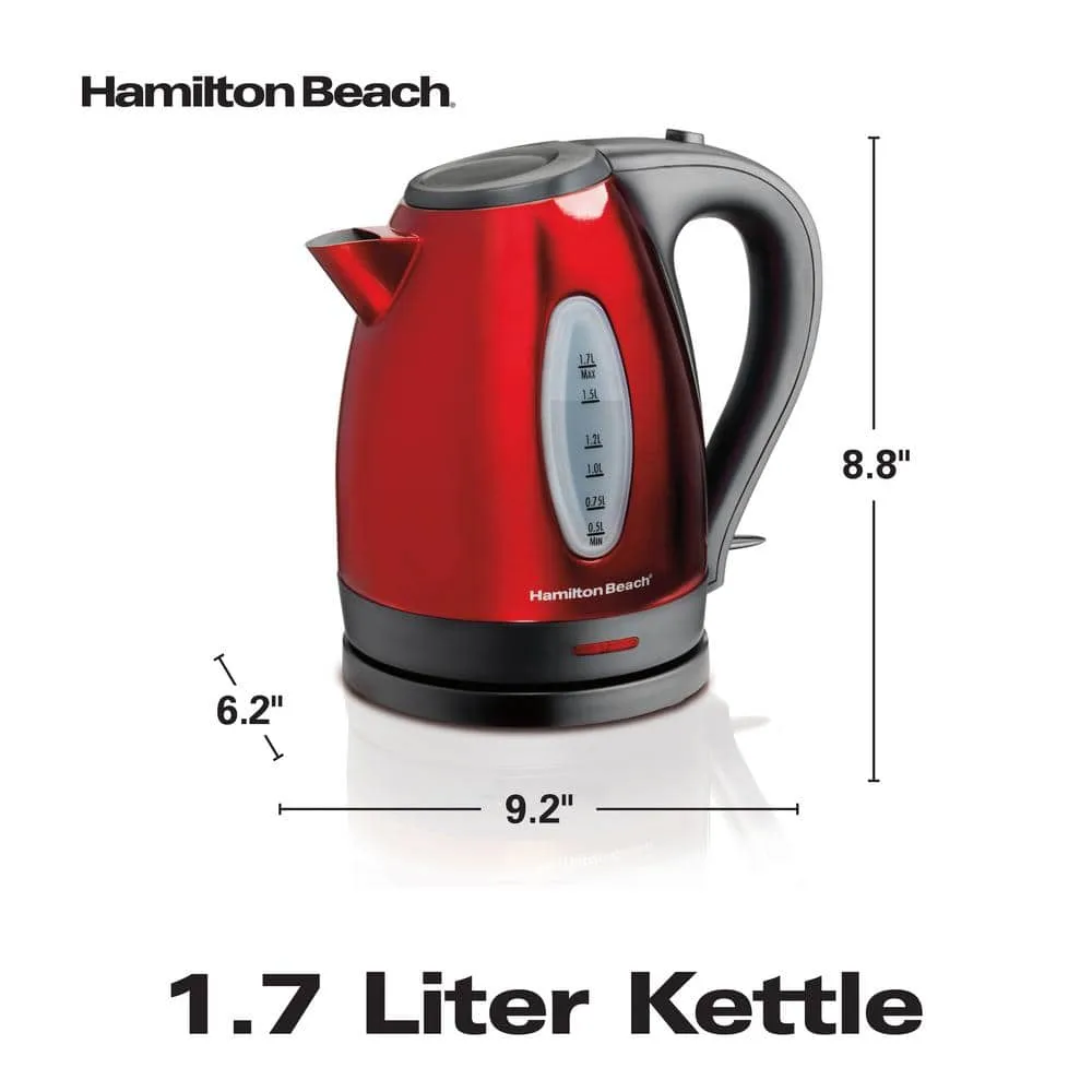 HAMILTON BEACH 40885 1.7L ELECTRIC KETTLE RED - HMTNBK20