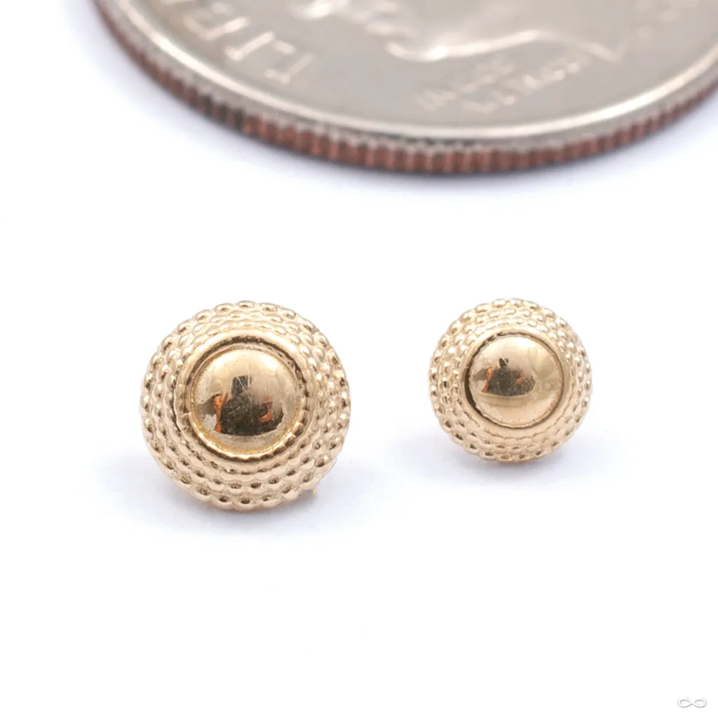 Hera Threaded End in Gold from Anatometal