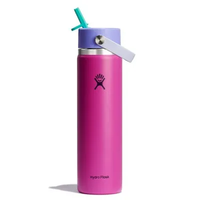 Hydro Flask 24oz Wide Mouth Flex Straw Water Bottle Holiday Punch