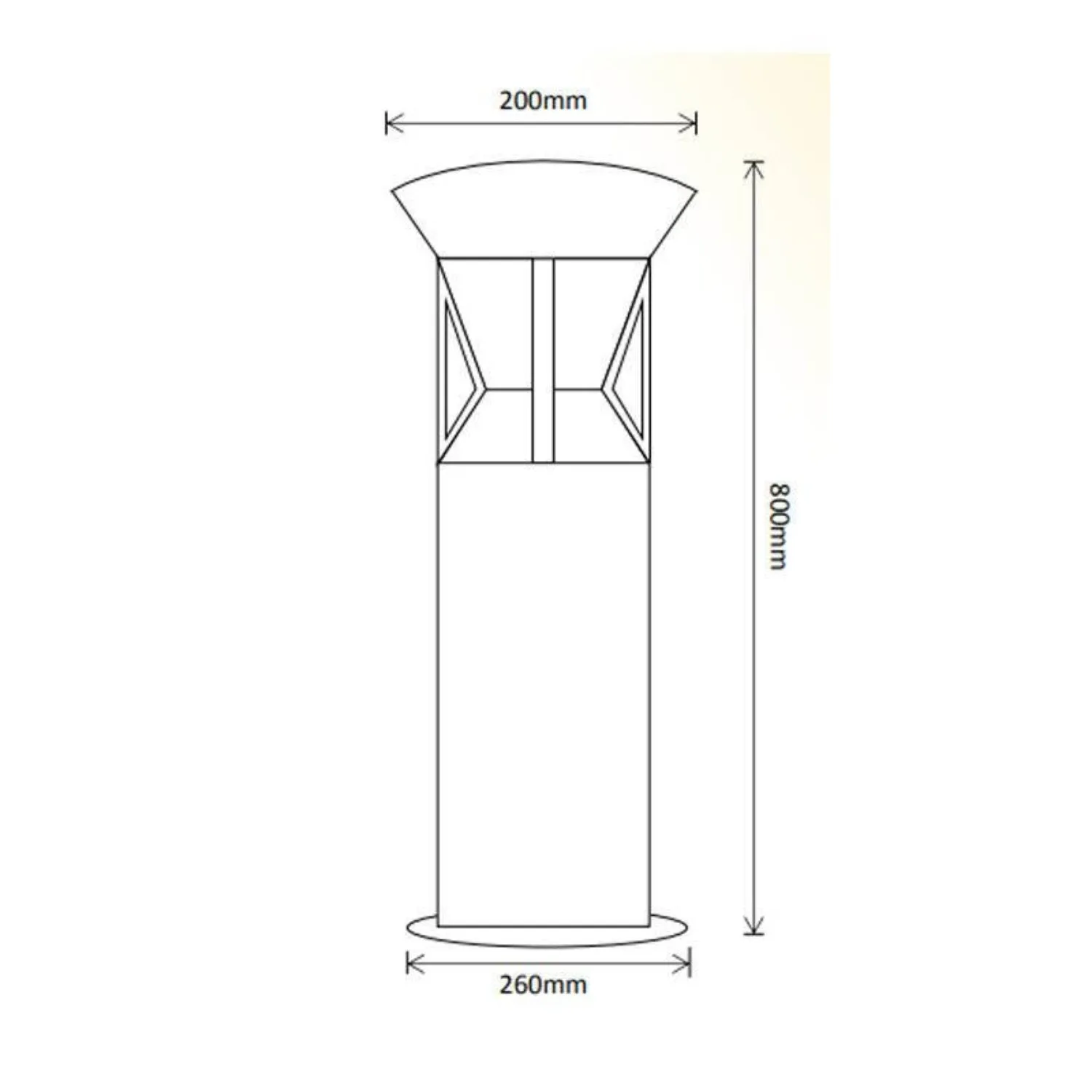 industrial Solar LED Bollard Light Dual Colour in Black (ø200mmx800mm) Solar Lighting Direct