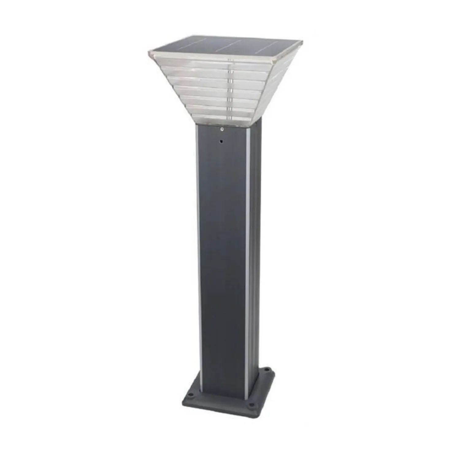 industrial Solar LED Bollard Light Dual Colour in Grey (W:260mm x H:1000mm) Solar Lighting Direct