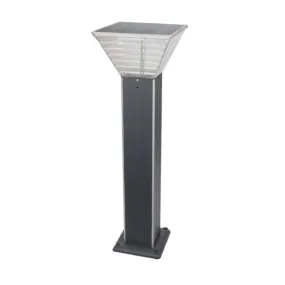 industrial Solar LED Bollard Light Dual Colour in Grey (W:260mm x H:1000mm) Solar Lighting Direct