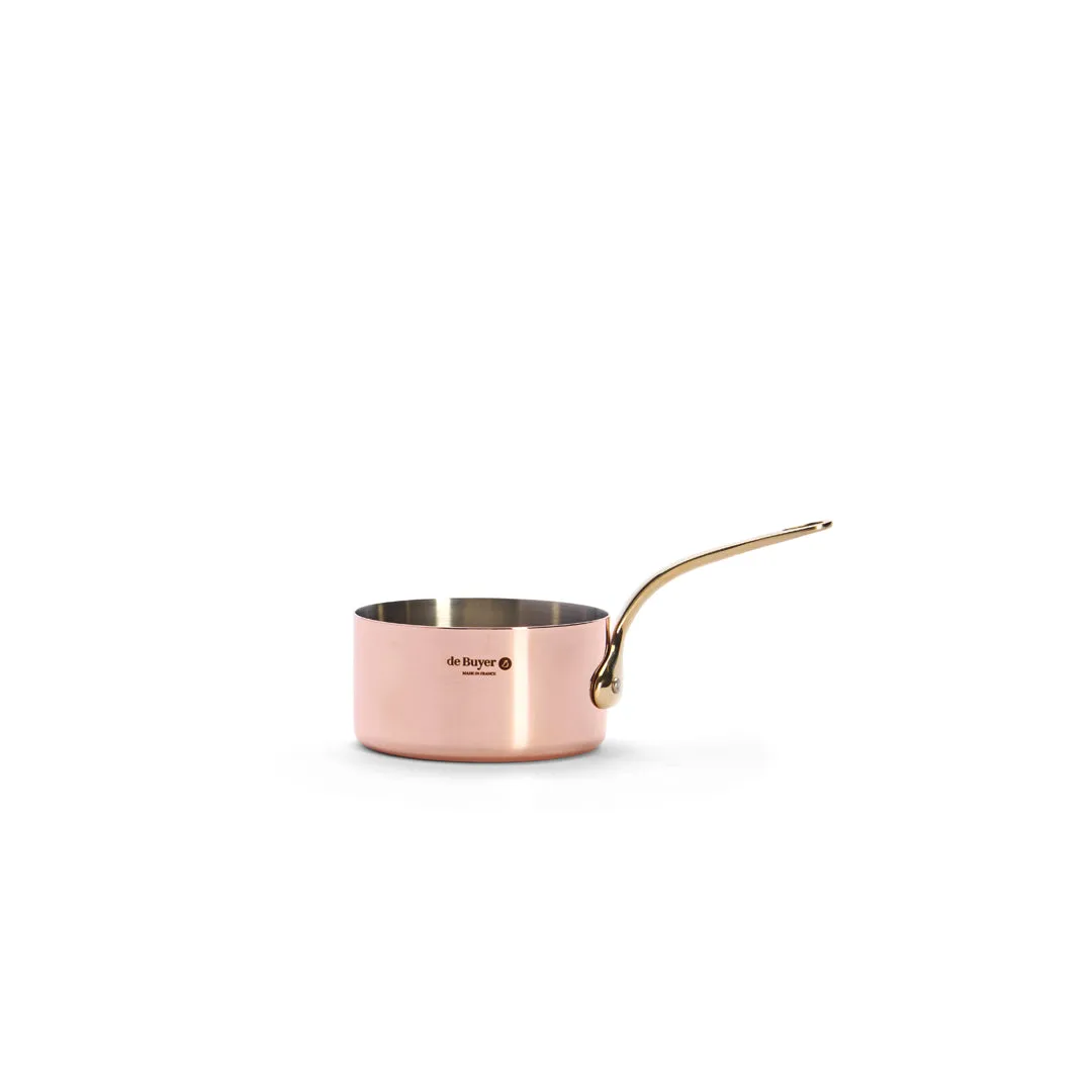 INOCUIVRE SERVICE Copper Saucepan with Brass Handles - Mini