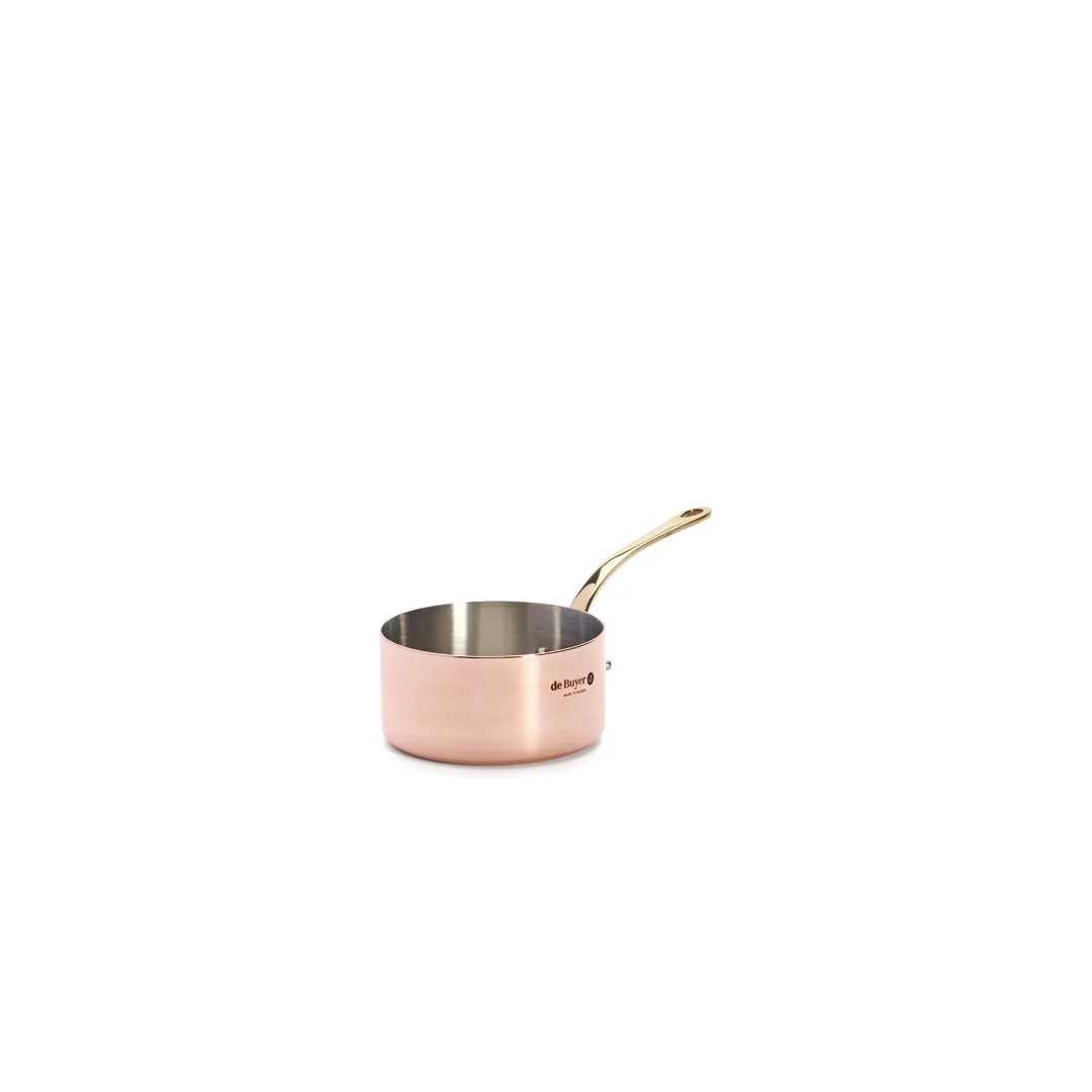 INOCUIVRE SERVICE Copper Saucepan with Brass Handles - Mini