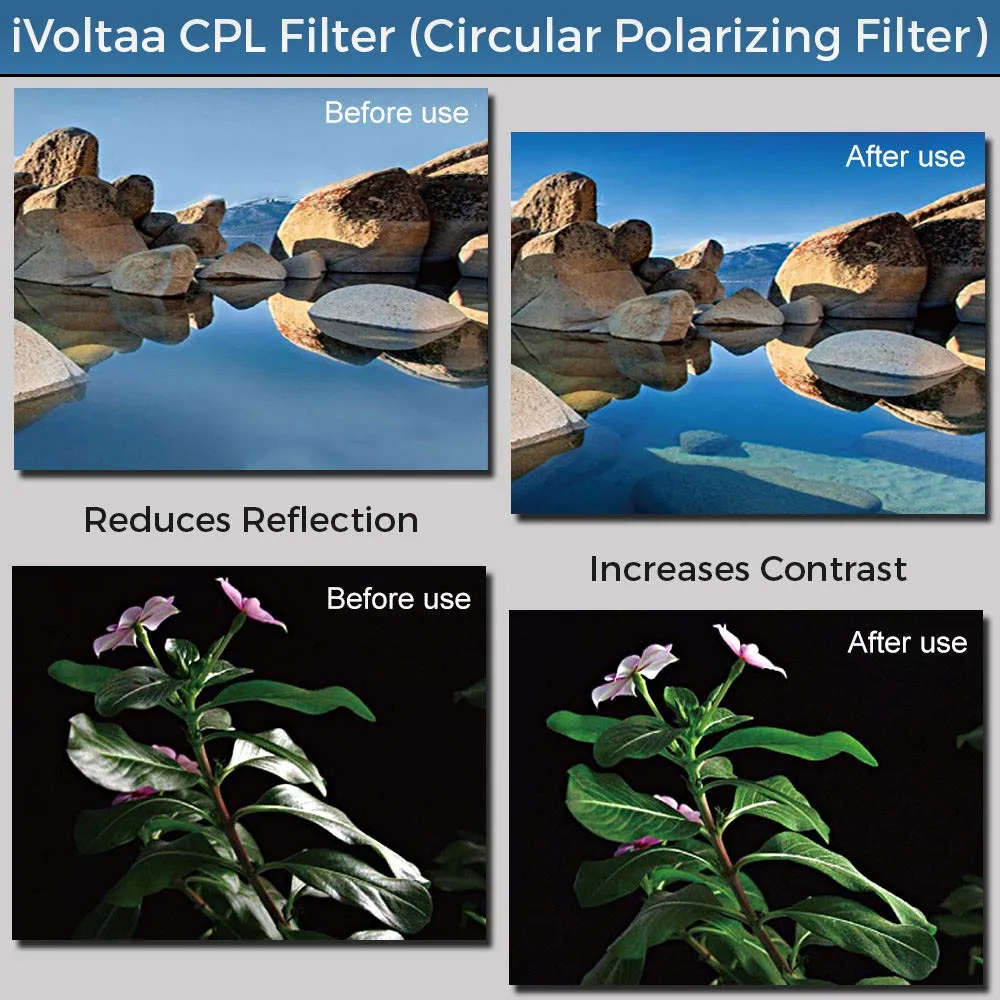 iVoltaa CPL and Star Burst (6) Mobile Camera Filter with Clip