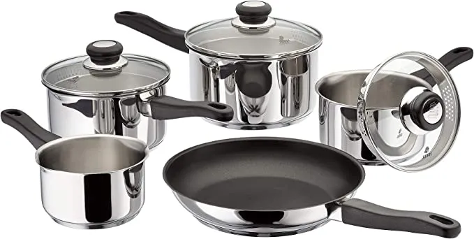 Judge Vista, 5 Piece Draining Saucepan Set