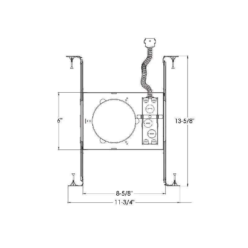 Juno Podz 4" Round New Construction Mounting Frame, 120V-277