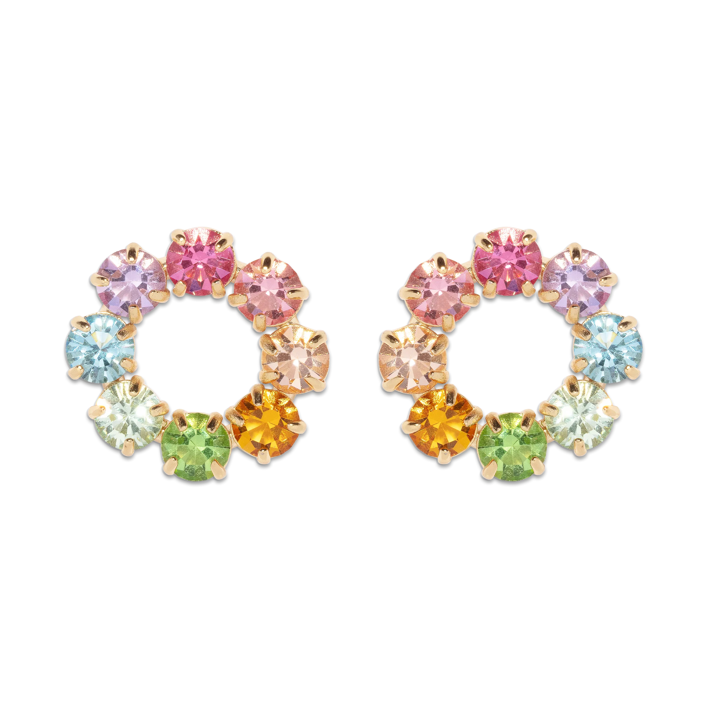 Kaleidoscope Rainbow Hoop Earrings