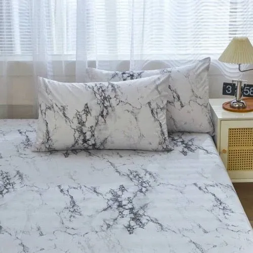 King size marble design, Bedding set of 6 pieces.