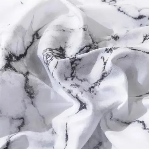 King size marble design, Bedding set of 6 pieces.