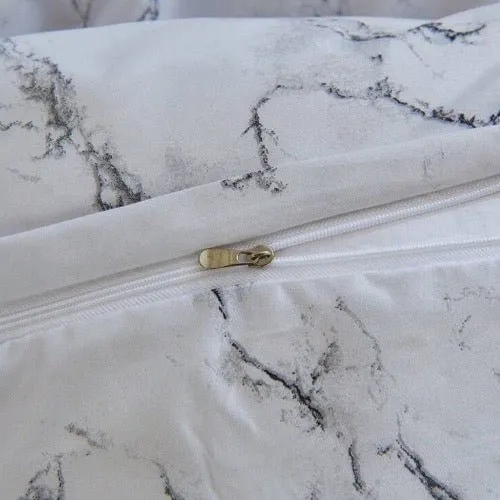 King size marble design, Bedding set of 6 pieces.