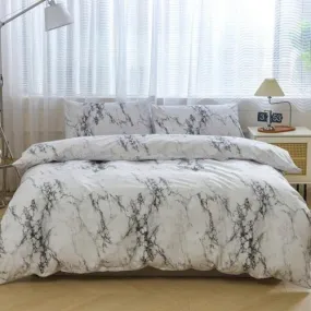 King size marble design, Bedding set of 6 pieces.