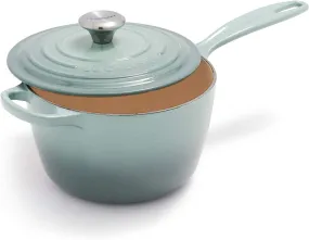 Le Creuset 2 1/4 Qt. Signature Saucepan w/Stainless Steel Knob - Sea Salt- Personalized Engraving Available