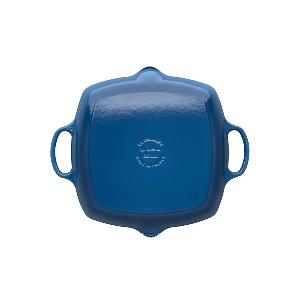 Le Creuset Signature Cast Iron Deep Square Grill 30cm Marseille Blue