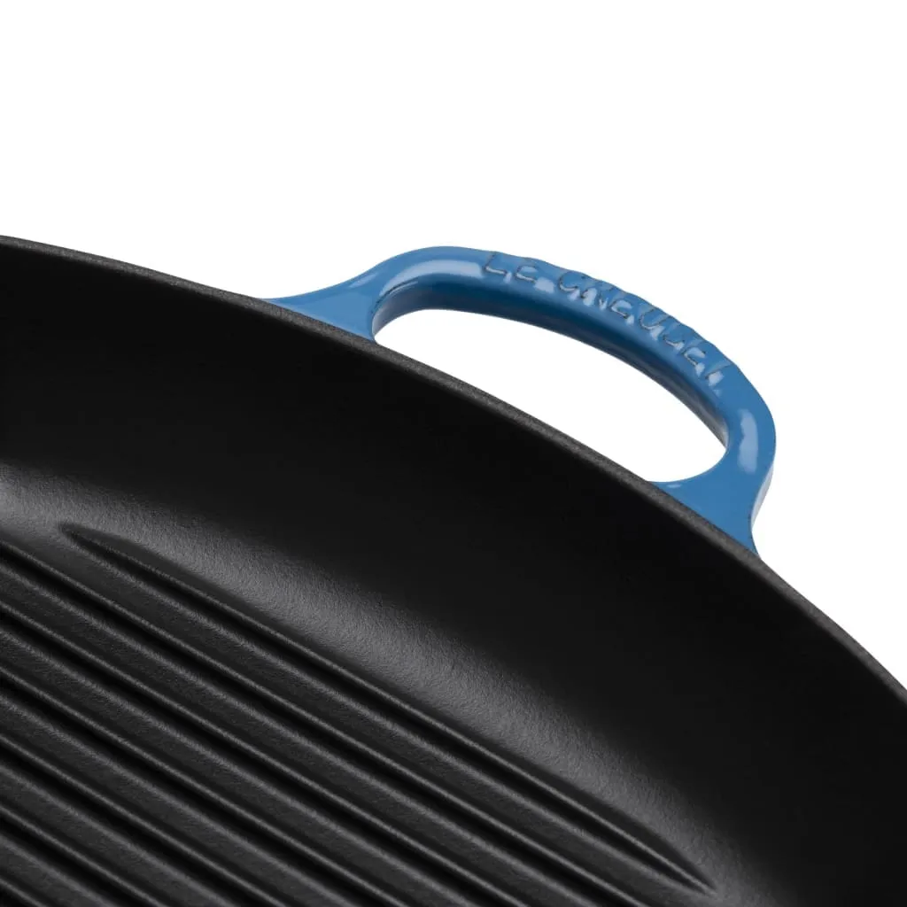 Le Creuset Signature Cast Iron Deep Square Grill 30cm Marseille Blue