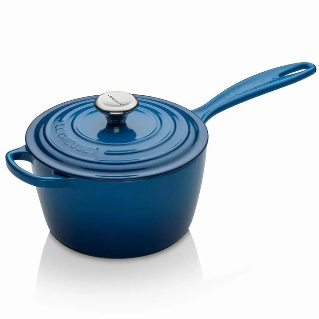 Le Creuset Signature Cast Iron Saucepan Marseille Blue