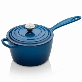 Le Creuset Signature Cast Iron Saucepan Marseille Blue