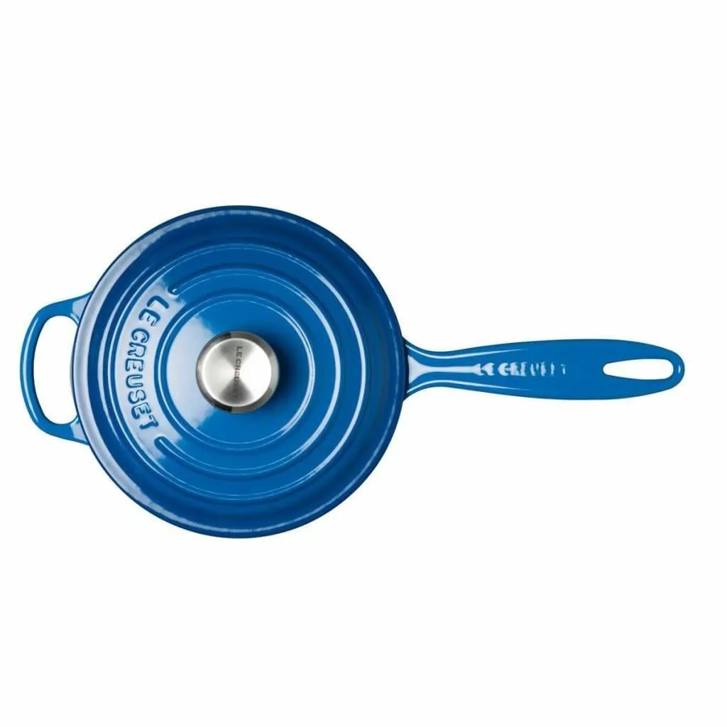 Le Creuset Signature Cast Iron Saucepan Marseille Blue