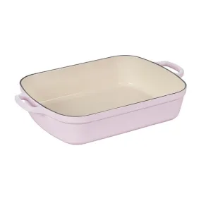 Le Creuset Signature Enameled Cast Iron Rectangular Roasting Pan, 5.25-Quart, Shallot